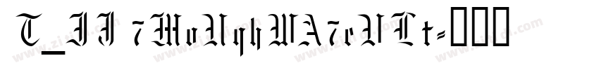  T_IJ 7MoUqhWA7eVLt字体转换